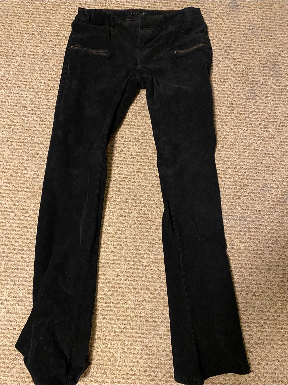 Sanctuary Black Straight Leg Jeans with Front Zip Pockets